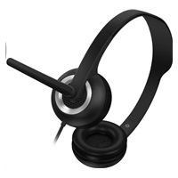 CONNECT IT HOME & OFFICE náhlavní sluchátka s mikrofonem, černá