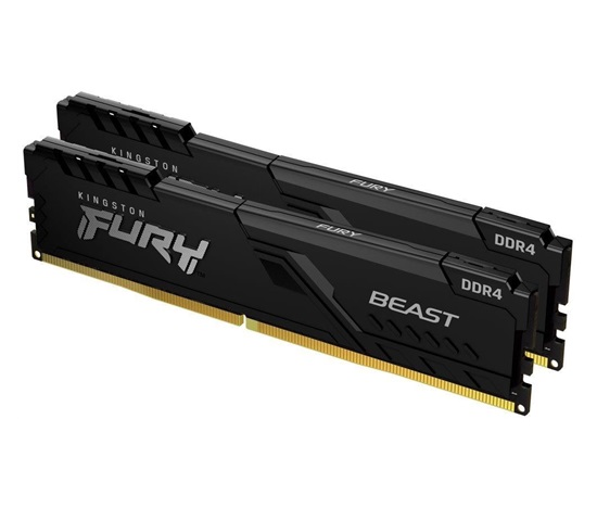 KINGSTON DIMM DDR4 16GB (Kit of 2) 2666MT/s CL16 FURY Beast Černá