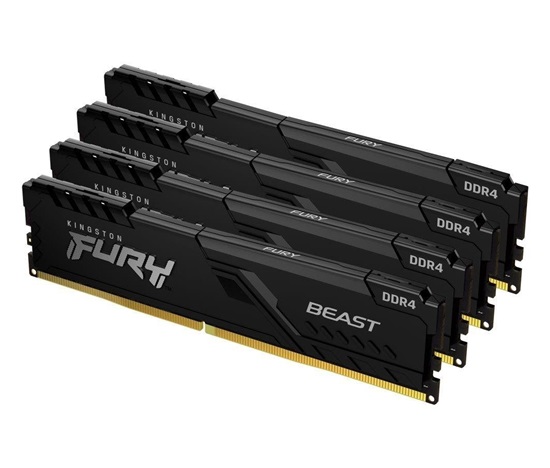 KINGSTON DIMM DDR4 32GB (Kit of 4) 3200MT/s CL16 FURY Beast Černá