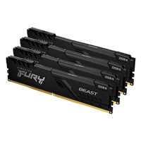 KINGSTON DIMM DDR4 64GB (Kit of 4) 3600MT/s CL18 FURY Beast Černá