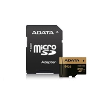 ADATA MicroSDXC karta 64GB XPG UHS-I U3 (R:95/W:90 MB/s) + SD adaptér