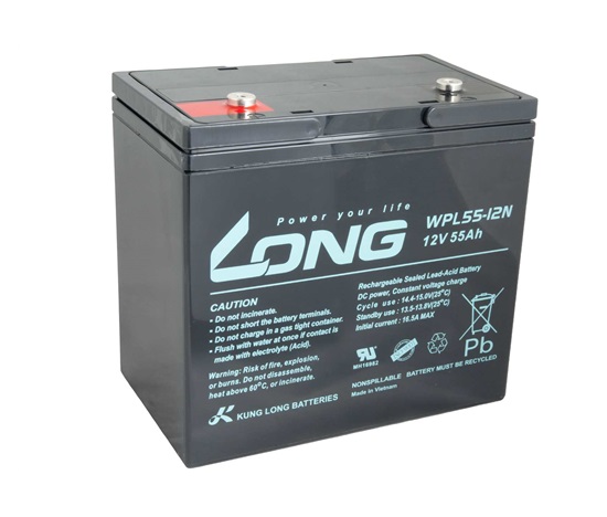 LONG baterie 12V 55Ah M6 LongLife 12 let (WPL55-12N)