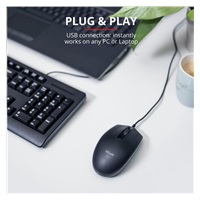 TRUST Mysz optyczna Mouse, USB, czarny