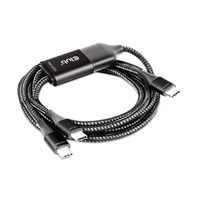 Club3D nabíjecí kabel USB Type-C, Y charging cable to 2x USB Type-C max. 100W, 1.83m/6ft M/M