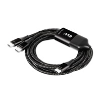 Club3D nabíjecí kabel USB Type-C, Y charging cable to 2x USB Type-C max. 100W, 1.83m/6ft M/M