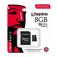 Kingston MicroSDHC karta 8GB Industrial C10 A1 pSLC Card + SD Adapter