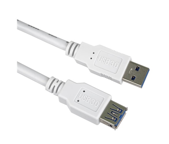 PremiumCord Prodlužovací kabel USB 3.0 Super-speed 5Gbps A-A, MF, 9pin, 5m, bílá