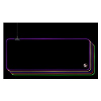 GEMBIRD Podložka pod myš MP-GAMELED-L, USB, RGB podsvícení, herní, 300x800mm, látková, černá
