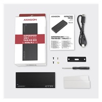 AXAGON EEM2-GTR, USB-C 3.2 Gen 2 - M.2 NVMe SSD metal THIN RIB box