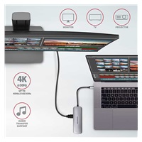 AXAGON HMC-5, USB 3.2 Gen 1 hub, porty 2x USB-A, HDMI, SD/microSD slot, PD 100W, kabel USB-C 20cm