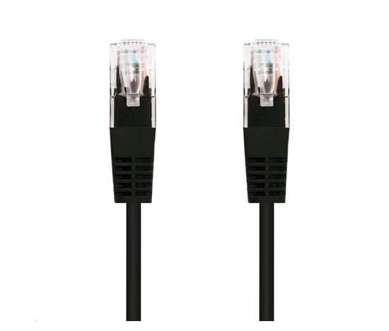 C-TECH kabel patchcord Cat5e, UTP, černý, 1m