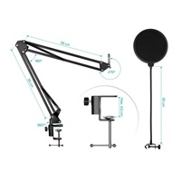 CONNECT IT USB Mikrofon se stolním ramenem ProMic, černá