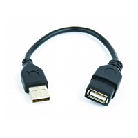 GEMBIRD USB kabel, A-A 15cm 2.0, prodlužovací, HQ Black, zlacené kontakty