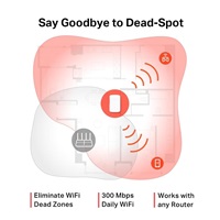 MERCUSYS ME10 WiFi4 Extender/Repeater (N300,2,4GHz,1x100Mb/s LAN)
