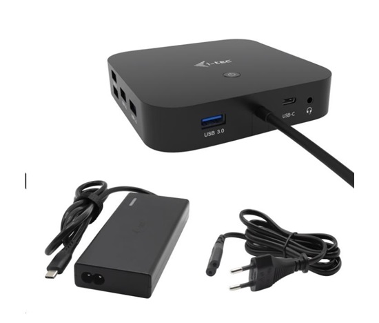 i-tec USB-C HDMI DP Docking Station, Power Delivery 65W + Universal Charger 77 W