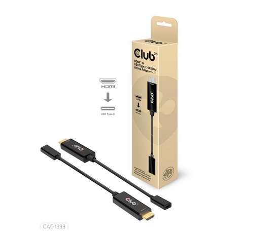 Club3D aktivní adaptér HDMI na USB-C, 4K60Hz, M/F