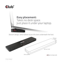 Club3D Dokovací stanice USB-C 12v1, 1xDP, 2xHDMI, 1xUSB-C, 5xUSB, 1xRJ45, 1x3.5mm, čtečka SD karet, černá
