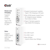 Club3D Dokovací stanice USB-C 12v1, 1xDP, 2xHDMI, 1xVGA, 2xUSB-C, 4xUSB, 1xRJ45, 1x3.5mm, šedá