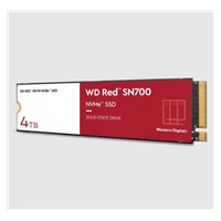 WD RED SSD NVMe 4TB PCIe SN700, Geb3 8GB/s, (R:3400/W:3100 MB/s) TBW 5100