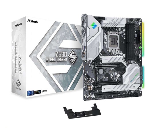 ASRock MB Sc LGA1700 Z690 Steel Legend, Intel Z690, 4xDDR4, 1xDP, 1xHDMI