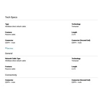 DELL Networking  Cable  QSFP+ to QSFP+  40GbE Passive Copper Direct Attach