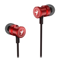 GENIUS sluchátka HS-M316 METALLIC RED, 4pin 3,5 mm jack, červená