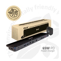 Club3D Dokovací stanice USB-C 14v1, 1xDP, 1xHDMI, 1xVGA, 2xUSB-C, 5xUSB, čtečka SD karet, černá