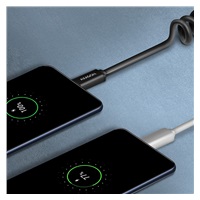 AXAGON BUMM-AM10TB, TWISTER kabel Micro USB <-> USB-A, 0.6m, USB 2.0, 2.4A, ALU, tpe, černý