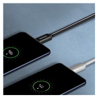 AXAGON BUMM-AM20AB, HQ kabel Micro USB <-> USB-A, 2m, USB 2.0, 2.4A, ALU, oplet, černý