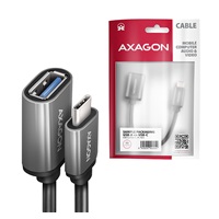 AXAGON RUCM-AFAC, redukcja z kablem USB-C (M) <-> USB-A (F), 20cm, USB 3.2 Gen 1, 3A, ALU