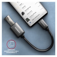 AXAGON RUCM-AFAC, redukcja z kablem USB-C (M) <-> USB-A (F), 20cm, USB 3.2 Gen 1, 3A, ALU