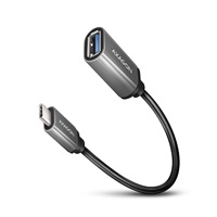 AXAGON RUCM-AFAC, redukcja z kablem USB-C (M) <-> USB-A (F), 20cm, USB 3.2 Gen 1, 3A, ALU