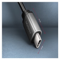 AXAGON RUCM-AFAC, redukcja z kablem USB-C (M) <-> USB-A (F), 20cm, USB 3.2 Gen 1, 3A, ALU