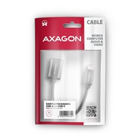 AXAGON RUCM-AFAC, redukcja z kablem USB-C (M) <-> USB-A (F), 20cm, USB 3.2 Gen 1, 3A, ALU