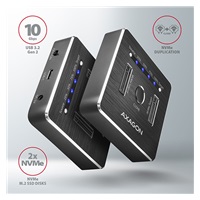 AXAGON ADSA-M2C, USB-C 3.2 Gen 2 - 2x M.2 NVMe SSD CLONE MASTER stacja dokująca