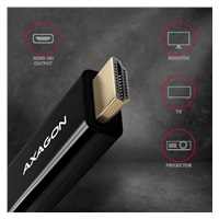 AXAGON RVD-HI14C2, DisplayPort -> HDMI 1.4 redukce / kabel 1.8m, 4K/30Hz