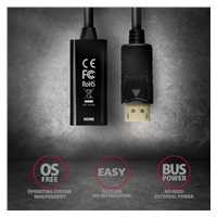 AXAGON RVD-HI14N, DisplayPort -> HDMI 1.4 redukce / adaptér, 4K/30Hz