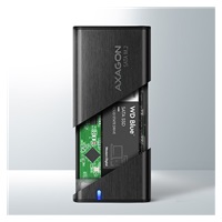 AXAGON EEM2-SBC, USB-C 3.2 Gen 2 - M.2 SATA SSD metalowy RAW box, bezśrubowy