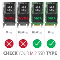 AXAGON EEM2-SBC, USB-C 3.2 Gen 2 - M.2 SATA SSD metalowy RAW box, bezśrubowy