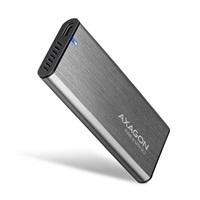 AXAGON EEM2-SG2, USB-C 3.2 Gen 2 - M.2 NVMe & SATA SSD metalowy RAW box, bezśrubowy, srebrny