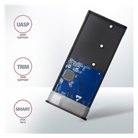 AXAGON EEM2-SG2, USB-C 3.2 Gen 2 - M.2 NVMe & SATA SSD metalowy RAW box, bezśrubowy, srebrny