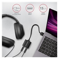 AXAGON ADA-12, USB 2.0 - zewnętrzna karta dźwiękowa, 48kHz/16-bit stereo, metal, kabel USB-A 15 cm