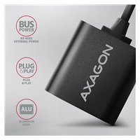 AXAGON ADA-12, USB 2.0 - zewnętrzna karta dźwiękowa, 48kHz/16-bit stereo, metal, kabel USB-A 15 cm