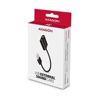 AXAGON ADA-12, USB 2.0 - zewnętrzna karta dźwiękowa, 48kHz/16-bit stereo, metal, kabel USB-A 15 cm