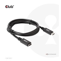 Club3D Prodlužovací kabel USB-C, 5Gbps, 60W(20V/3A), 4K60Hz (M/F), 1m
