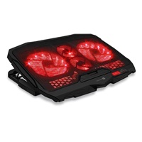 CONNECT IT FrostWind chladící podložka pod notebook s červeným podsvícením, černá