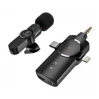 Viking bezdrátový mikrofon s klipem M360, konektor USB-C / Lightning / 3,5 mm jack