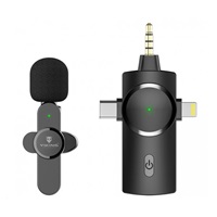 Viking bezdrátový mikrofon s klipem M360, konektor USB-C / Lightning / 3,5 mm jack