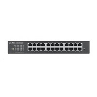 Zyxel GS1900-24E 24-port Desktop Gigabit Web Smart switch: 24x Gigabit metal, IPv6, 802.3az (Green), fanless, rack kit