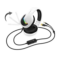 CONNECT IT NEO herní sluchátka s mikrofonem, 1xJack+USB, bílá